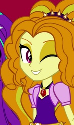 Size: 526x889 | Tagged: safe, adagio dazzle, equestria girls, g4, my little pony equestria girls: rainbow rocks, adoragio, cropped, cute, smiling, wink
