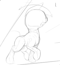 Size: 575x625 | Tagged: safe, artist:slacker, animated, sketch, walk cycle, wip