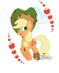 Size: 2000x2500 | Tagged: safe, artist:appletaffy, applejack, g4, apple, female, high res, solo, tree