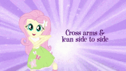Size: 480x270 | Tagged: safe, fluttershy, equestria girls, g4, animated, clothes, eg stomp, female, skirt, socks