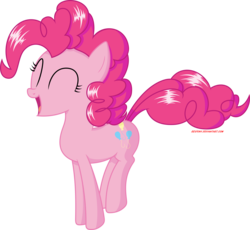 Size: 4000x3683 | Tagged: safe, artist:rexpony, pinkie pie, g4, female, happy, pronking, simple background, solo