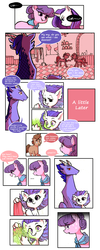 Size: 1000x2500 | Tagged: safe, artist:inverseskies, suri polomare, oc, oc only, oc:diamond crusher, oc:pixie dust, dracony, hybrid, g4, comic, female, interspecies offspring, offspring, parent:rarity, parent:spike, parents:sparity
