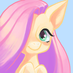 Size: 600x600 | Tagged: safe, artist:4ei, fluttershy, g4, female, smiling, solo