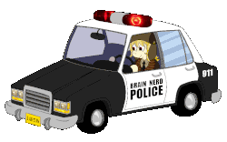 Size: 800x500 | Tagged: safe, artist:hellarmy, march gustysnows, g4, animated, car, clothes, coat, crossover, driving, fargo, hat, hoof hold, police car, simple background, smiling, solo, transparent background, ushanka