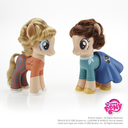 Size: 2000x2000 | Tagged: safe, pony, brushable, customized toy, high res, irl, laverne and shirley, laverne de fazio, photo, ponified, shirley feeney, toy