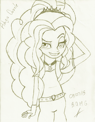 Size: 1697x2184 | Tagged: safe, artist:darkpsychomessiah, adagio dazzle, equestria girls, g4, female, scan, solo, traditional art