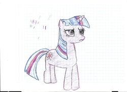 Size: 2339x1700 | Tagged: safe, artist:darkpsychomessiah, twilight sparkle, g4, female, graph paper, solo, traditional art