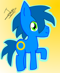 Size: 1024x1249 | Tagged: safe, artist:blossyflowernight, pony, male, ponified, solo, sonic the hedgehog, sonic the hedgehog (series)