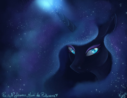 Size: 1675x1298 | Tagged: safe, artist:ladybd, nightmare moon, g4, female, magic, portrait, solo