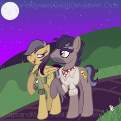 Size: 860x860 | Tagged: safe, artist:magicandmysterygal, daring do, doctor caballeron, earth pony, pegasus, pony, g4, female, male, mare, ship:daballeron, shipping, stallion, straight