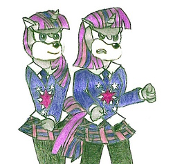 Size: 431x409 | Tagged: safe, artist:mariosonicmoon, twilight sparkle, anthro, g4, female, request, solo, sonic the hedgehog (series), sonicified, style emulation, traditional art