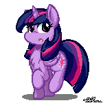 Size: 150x150 | Tagged: safe, artist:dshou, twilight sparkle, alicorn, pony, g4, chest fluff, cute, female, mare, pixel art, solo, twiabetes, twilight sparkle (alicorn)