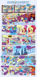 Size: 1248x2612 | Tagged: safe, artist:sorcerushorserus, baby ribbs, brolly, derpy hooves, eff stop, firefly, rainbow dash, surprise, tracy flash, whitewash, oc, pegasus, pony, comic:dash academy, g1, g4, american football, argie ribbs, comic, female, g1 to g4, generation leap, hoofball, implied pregnancy, male, mare, stallion
