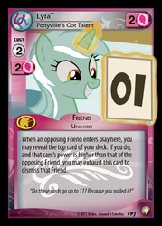 Size: 358x500 | Tagged: safe, enterplay, lyra heartstrings, equestrian odysseys, g4, my little pony collectible card game, card, ccg, female, solo