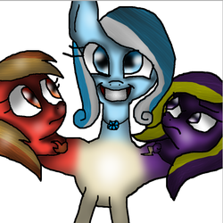Size: 501x502 | Tagged: safe, artist:uraniumpie, oc, oc only, cerberus, hydra pony, conjoined, conjoined twins, multiple heads, three heads, three-headed pony