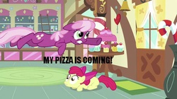 Size: 600x337 | Tagged: safe, apple bloom, cheerilee, g4, image macro, meme