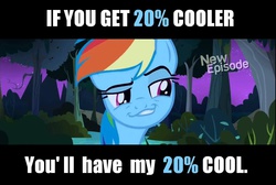 Size: 1280x858 | Tagged: safe, rainbow dash, g4, 20% cooler, faic, image macro, meme, smug, smugdash