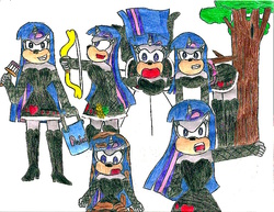 Size: 825x636 | Tagged: safe, artist:mariosonicmoon, twilight sparkle, anthro, plantigrade anthro, g4, female, request, solo, sonic the hedgehog (series), sonicified, style emulation, traditional art