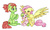 Size: 3000x1800 | Tagged: safe, artist:kianamai, fluttershy, tree hugger, oc, oc:anthea, pegasus, pony, unicorn, kilalaverse, g4, adopted offspring, adoption, alternate hairstyle, anthea, blushing, cheeks, cute, daaaaaaaaaaaw, dreadlocks, female, flower, hippie, hug, lesbian, mother and daughter, next generation, offspring, parent:fluttershy, parent:oc:azalea, parent:oc:berry vine, parents:oc x oc, rastafari, simple background, white background