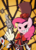 Size: 1024x1404 | Tagged: safe, artist:therandomjoyrider, pinkie pie, g4, crossover, female, gun, no trigger discipline, peacock (skullgirls), skullgirls, solo