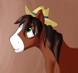 Size: 1280x1199 | Tagged: safe, artist:sourspot, trouble shoes, earth pony, pony, g4, hat, male, solo, stallion