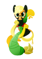 Size: 495x700 | Tagged: safe, artist:ii-art, applejack, mistress marevelous, g4, power ponies (episode), female, looking at you, power ponies, simple background, solo, transparent background