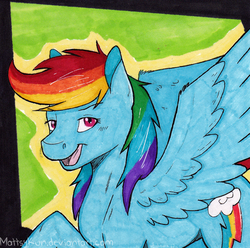 Size: 600x596 | Tagged: safe, artist:mattsykun, rainbow dash, g4, female, solo