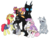 Size: 900x675 | Tagged: safe, artist:ck-fauxst, apple bloom, scootaloo, silver spoon, sweetie belle, oc, oc:21 of 30, changeling, robot, g4, cutie mark crusaders, fanfic, fanfic art, paint