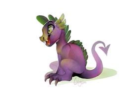 Size: 1009x791 | Tagged: safe, artist:casynuf, spike, dragon, g4, detailed, fangs