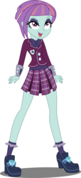 Size: 3000x6563 | Tagged: dead source, safe, artist:xebck, sunny flare, equestria girls, g4, my little pony equestria girls: friendship games, absurd resolution, bowtie, clothes, crystal prep academy, crystal prep shadowbolts, female, legs, missing accessory, pleated skirt, school uniform, simple background, skirt, socks, solo, transparent background, vector