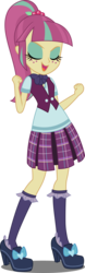 Size: 2000x6399 | Tagged: dead source, safe, artist:xebck, sour sweet, equestria girls, g4, my little pony equestria girls: friendship games, clothes, crystal prep academy uniform, eyeshadow, female, freckles, high res, makeup, plaid skirt, pleated skirt, school uniform, shoes, simple background, skirt, socks, solo, transparent background, vector, vest