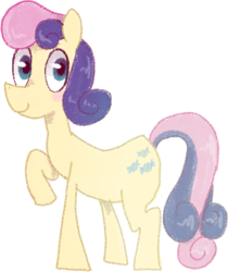 Size: 547x652 | Tagged: safe, artist:norithecat, bon bon, sweetie drops, earth pony, pony, g4, blushing, female, solo