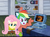 Size: 1024x761 | Tagged: safe, edit, edited screencap, screencap, fluttershy, rainbow dash, equestria girls, g4, bad edit, computer, five nights at freddy's, freddy fazbear, spongebob squarepants, wat, wet painters, wtf