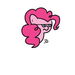 Size: 1000x1000 | Tagged: safe, artist:jessakitten, pinkie pie, g4, comedy, grumpy, grumpy pony