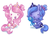 Size: 1221x850 | Tagged: safe, artist:mcponyponypony, princess celestia, princess luna, pony, ursa minor, g4, baby, baby celestia, baby luna, baby pony, cewestia, cute, doll, filly, pacifier, royal sisters, sweet dreams fuel, woona