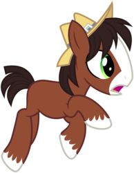 Size: 3000x3875 | Tagged: safe, artist:missgoldendragon, trouble shoes, earth pony, pony, appleoosa's most wanted, g4, colt, foal, hat, high res, male, simple background, solo, transparent background, unshorn fetlocks, vector