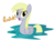 Size: 1872x1338 | Tagged: dead source, safe, artist:idioticbat, derpy hooves, pegasus, pony, g4, behaving like a duck, derpy duck, female, mare, pegaduck, quack, solo