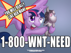 Size: 540x405 | Tagged: safe, artist:vest, smarty pants, twilight sparkle, alicorn, pony, g4, lesson zero, advertisement, female, i really like her mane, mare, mismatched eyes, my little art challenge, open mouth, smiling, solo, spread wings, twilight snapple, twilight sparkle (alicorn), want it need it, wide eyes