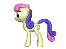 Size: 1200x900 | Tagged: safe, bon bon, sweetie drops, earth pony, pony, ponylumen, g4, 3d, 3d pony creator, female, mare, on side, solo