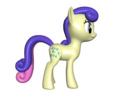 Size: 1200x900 | Tagged: safe, bon bon, sweetie drops, earth pony, pony, ponylumen, g4, 3d, 3d pony creator, female, mare, on side, solo