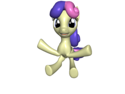 Size: 1200x900 | Tagged: safe, bon bon, sweetie drops, earth pony, pony, ponylumen, g4, 3d, 3d pony creator, awaiting hug, cute, female, hug, looking at you, mare, open hooves, sitting, smiling, solo