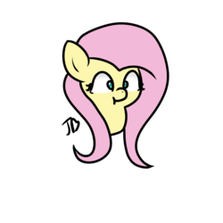 Size: 1000x1000 | Tagged: safe, artist:jessakitten, fluttershy, g4, :t, cross-eyed, cute, female, portrait, simple background, smiling, solo, transparent background, wide eyes