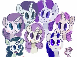 Size: 1024x768 | Tagged: safe, artist:supernoncutie, rarity, sweetie belle, g4, sketch dump