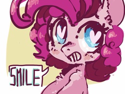 Size: 1024x768 | Tagged: safe, artist:supernoncutie, pinkie pie, g4, female, smiling, solo