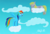 Size: 2978x2039 | Tagged: dead source, safe, artist:idioticbat, derpy hooves, rainbow dash, pegasus, pony, g4, cloud, cloudy, duo, female, high res, mare, on a cloud, sleeping, sleeping on a cloud