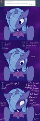 Size: 700x2100 | Tagged: dead source, safe, artist:skoon, princess luna, alicorn, pony, naughty luna, g4, ask, bipedal, bodysuit, clothes, collar, female, gloves, implied cheerilee, leotard, mare, no catchlights, tumblr
