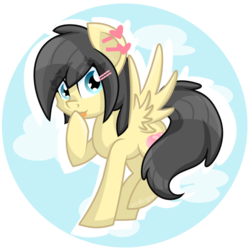 Size: 894x894 | Tagged: safe, artist:partypievt, oc, oc only, oc:dino, pegasus, pony, flying, piercing, sky, solo
