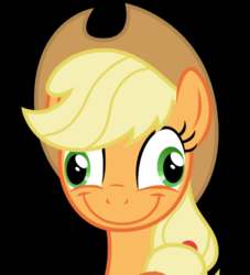 Size: 463x509 | Tagged: safe, edit, edited screencap, screencap, applejack, earth pony, pony, g4, black background, derp, faic, female, funny, funny face, silly, silly pony, simple background, smiling, solo, vector, wat, who's a silly pony