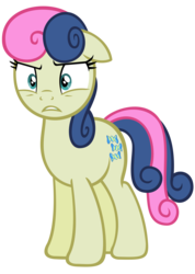 Size: 4900x6900 | Tagged: safe, artist:sofunnyguy, bon bon, sweetie drops, g4, slice of life (episode), absurd resolution, bon bon is not amused, floppy ears, reaction image, simple background, transparent background, unamused, vector