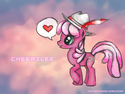 Size: 1600x1200 | Tagged: safe, artist:sabbywong, cheerilee, g4, feather, female, hat, heart, solo